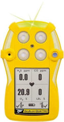BW Technologies by Honeywell - Visual, Vibration & Audible Alarm, LCD Display, Multi-Gas Detector - Monitors LEL, Oxygen, Hydrogen Sulfide & Carbon Monoxide, -20 to 50°C Working Temp - Exact Tool & Supply