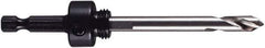 M.K. MORSE - 9/16 to 1-3/16" Tool Diam Compatibility, Hex Shank, High Speed Steel Integral Pilot Drill, Hole Cutting Tool Arbor - 1/4" Min Chuck, Hex Shank Cross Section, Threaded Shank Attachment, For 9/16 to 1-3/16" Hole Saws - Exact Tool & Supply