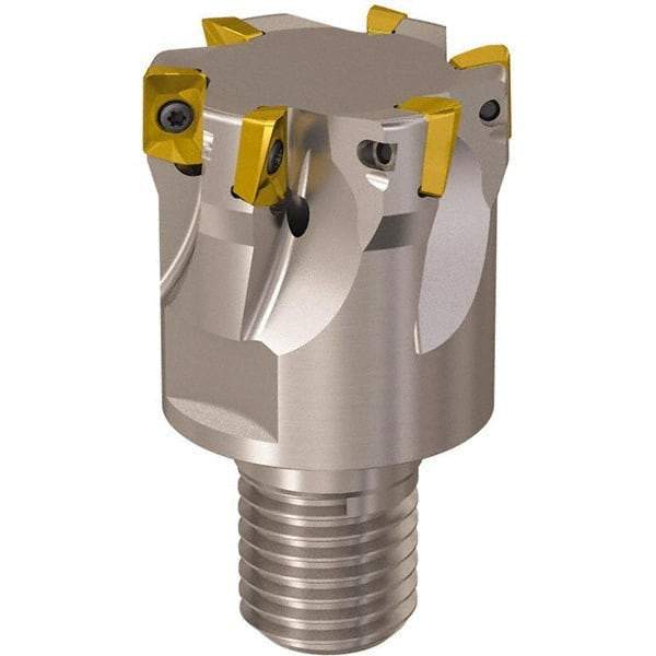 Seco - 40mm Cut Diam, 9mm Max Depth of Cut, 40mm OAL, Indexable Square Shoulder Slot Milling End Mill - M20 Modular Connection, 90° Lead Angle, Through Coolant, Series R217.69 - Exact Tool & Supply
