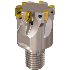 Seco - 40mm Cut Diam, 9mm Max Depth of Cut, 40mm OAL, Indexable Square Shoulder Slot Milling End Mill - M20 Modular Connection, 90° Lead Angle, Through Coolant, Series R217.69 - Exact Tool & Supply