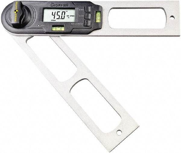 Starrett - 0.1° Resolution Combination Protractor & Inclinometer - 360° Range - Exact Tool & Supply