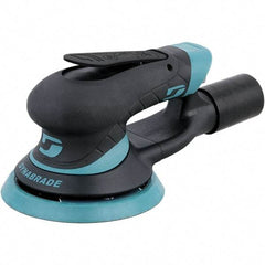 Dynabrade - 12,000 RPM, 12,000 OPM, 19 CFM Air Consumption, 90 psi Air Pressure, Random Air Orbital Sander - Round Pad, Hook & Loop Backing, 1/4 NPT Inlet - Exact Tool & Supply