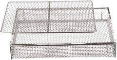 Marlin Steel Wire Products - 11" Deep, Rectangular Stainless Steel Mesh Basket - 16" Wide x 3" High - Exact Tool & Supply