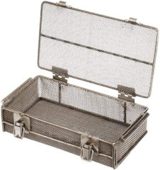 Marlin Steel Wire Products - 5-5/8" Deep, Rectangular Stainless Steel Mesh Basket - 11" Wide x 3-1/8" High - Exact Tool & Supply
