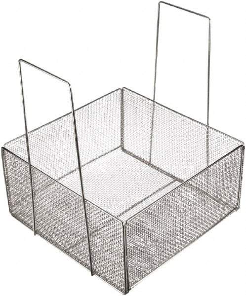 Marlin Steel Wire Products - 18" Deep, Rectangular Stainless Steel Mesh Basket - 18" Wide x 9" High - Exact Tool & Supply