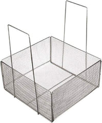Marlin Steel Wire Products - 18" Deep, Rectangular Stainless Steel Mesh Basket - 18" Wide x 9" High - Exact Tool & Supply