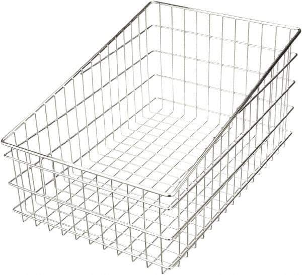 Marlin Steel Wire Products - 16" Deep, Rectangular Steel Wire Basket - 24" Wide x 12" High - Exact Tool & Supply