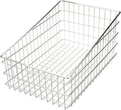 Marlin Steel Wire Products - 16" Deep, Rectangular Steel Wire Basket - 24" Wide x 12" High - Exact Tool & Supply