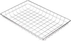 Marlin Steel Wire Products - 12" Deep, Rectangular Steel Wire Basket - 18" Wide x 2" High - Exact Tool & Supply