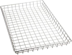 Marlin Steel Wire Products - 16" Deep, Rectangular Steel Wire Basket - 26" Wide x 2" High - Exact Tool & Supply