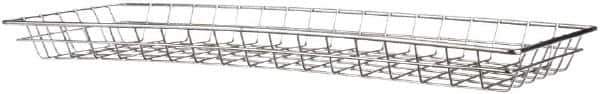 Marlin Steel Wire Products - 10" Deep, Rectangular Steel Wire Basket - 26" Wide x 2" High - Exact Tool & Supply