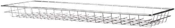 Marlin Steel Wire Products - 9" Deep, Rectangular Steel Wire Basket - 25.078" Wide x 2" High - Exact Tool & Supply