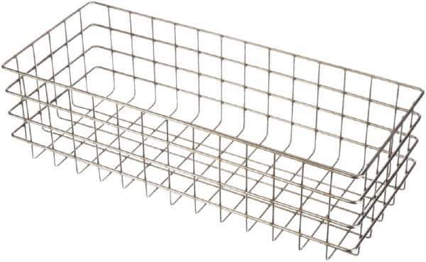 Marlin Steel Wire Products - 20-1/4" Deep, Rectangular Stainless Steel Wire Basket - 8" Wide x 6" High - Exact Tool & Supply