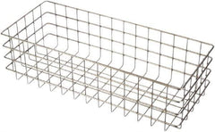 Marlin Steel Wire Products - 20-1/4" Deep, Rectangular Stainless Steel Wire Basket - 8" Wide x 6" High - Exact Tool & Supply