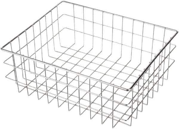 Marlin Steel Wire Products - 13" Deep, Rectangular Steel Wire Basket - 16" Wide x 6" High - Exact Tool & Supply