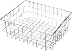 Marlin Steel Wire Products - 13" Deep, Rectangular Steel Wire Basket - 16" Wide x 6" High - Exact Tool & Supply