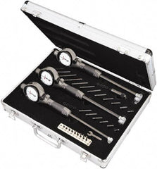 Starrett - 0.7" to 6" Dial Bore Gage Set - 0.0005" Graduation, 6" Gage, Hardened Tool Steel - Exact Tool & Supply