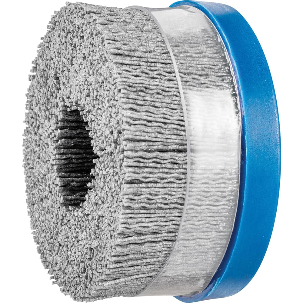 PFERD - Disc Brushes; Outside Diameter (Inch): 4 ; Grit: 80 ; Abrasive Material: Silicon Carbide ; Brush Type: Crimped ; Connector Type: Arbor ; Arbor Hole Size (Inch): 7/8 - Exact Tool & Supply