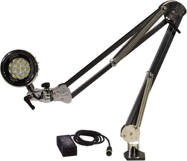 O.C. White - Machine Lights Machine Light Style: Spring Arm Mounting Type: Table Edge Clamp - Exact Tool & Supply