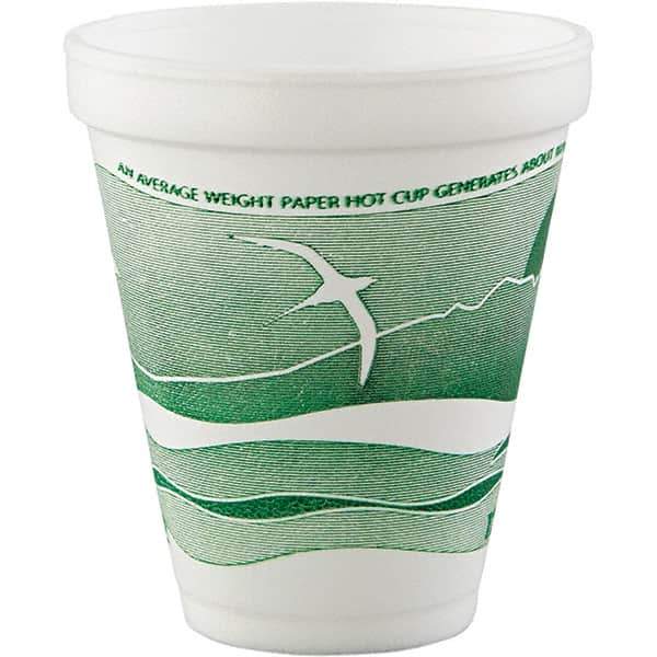 DART - Foam Hot/Cold Foam Drinking Cups, 12 oz - White, Green - Exact Tool & Supply
