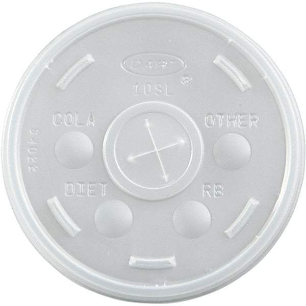 DART - Plastic Cold Cup Lids, 10 oz - Translucent - Exact Tool & Supply