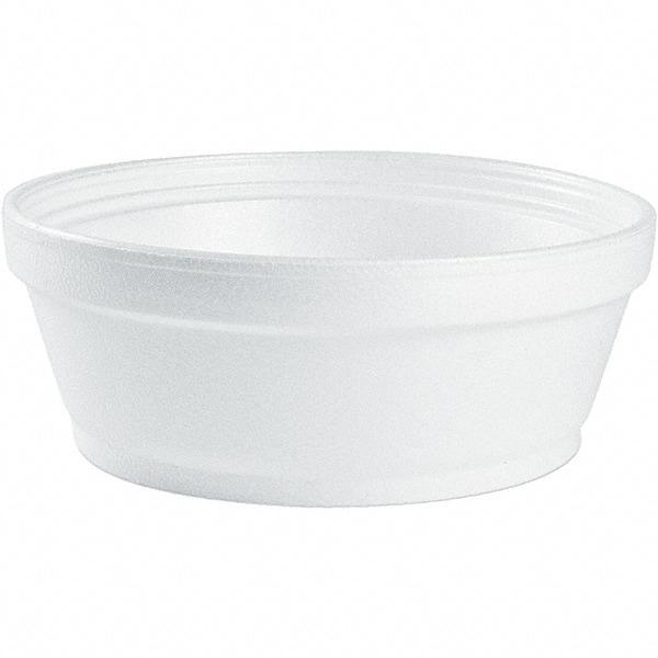 DART - Foam Food Containers, Foam, 8 oz - White - Exact Tool & Supply
