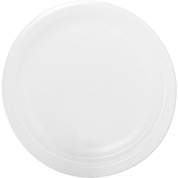 DART - Foam Dinnerware, Plate, 9" - White - Exact Tool & Supply