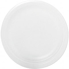DART - Foam Dinnerware, Plate, 9" - White - Exact Tool & Supply