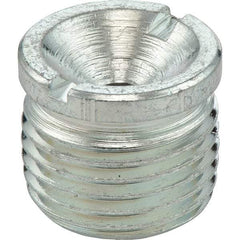 Umeta - Straight Head Angle, 1/8 NPTF Steel Flush-Style Grease Fitting - 0.5313" Overall Height, Zinc Plated Finish - Exact Tool & Supply