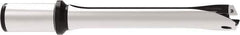 Allied Machine and Engineering - Series 29, 29 to 31.99mm Diam, 1-1/4" Diam Straight Shank with Flange, Straight Flute Spade Drill - 6-19/64" Max Depth, 10.2979" OAL, Standard Length, Through Coolant - Exact Tool & Supply