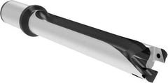 Allied Machine and Engineering - Series 29, 29 to 31.99mm Diam, 1-1/4" Diam Straight Shank with Flange, Straight Flute Spade Drill - 12-19/32" Max Depth, 16-19/32" OAL, Long Length, Through Coolant - Exact Tool & Supply