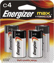 Energizer - Size C, Alkaline, Standard Battery - 1.5 Volts - Exact Tool & Supply