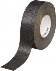 Ability One - Black Solid Color Anti-Slip Vinyl Tape - 1" Wide x 60' Long x 0.036" Thick, General Traffic - Exact Tool & Supply