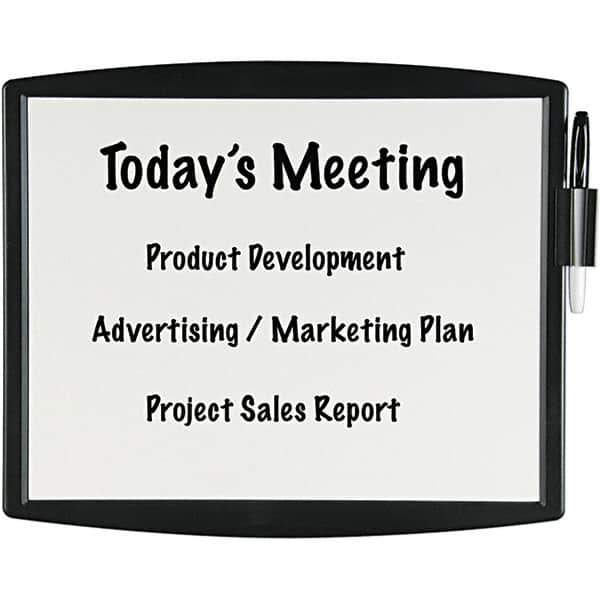 FELLOWES - 13-1/4" High x 15.38" Wide Dry Erase - Plastic, Includes Marker with Eraser Tip, Marker Holder & Mounting Pins - Exact Tool & Supply