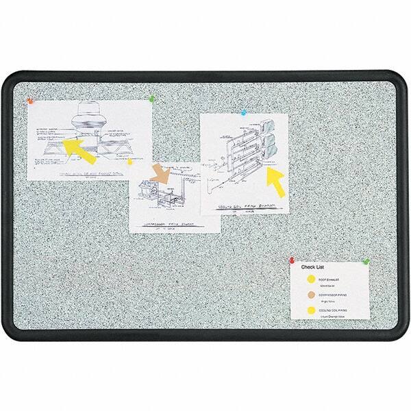 Quartet - 24" High x 36" Wide Fabric Bulletin - High-Density Foam, Includes Mounting Kit - Exact Tool & Supply