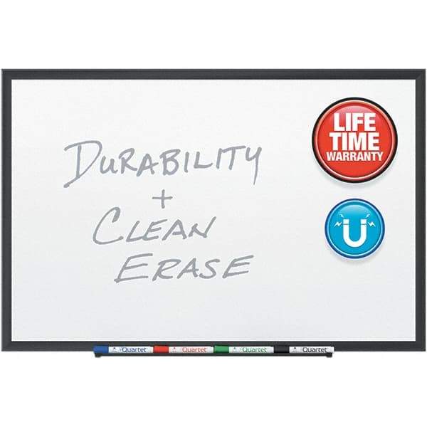 Quartet - 36" High x 60" Wide Magnetic Dry Erase Board - Porcelain, Includes (4) Dry-Erase Markers & Mounting Hardware - Exact Tool & Supply