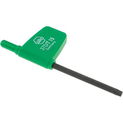 Wiha - T15 Torx Key - Flag-Style, 45mm Length Under Head, 3.1" OAL - Exact Tool & Supply