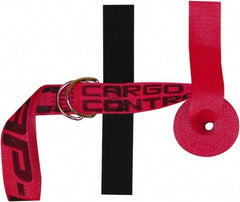 Snap-Loc - 15' Long x 2" Wide, 3,000 Lb Basket Capacity, Polyester & Steel Web Sling - Red, with Cambuckle Tie Down - Exact Tool & Supply