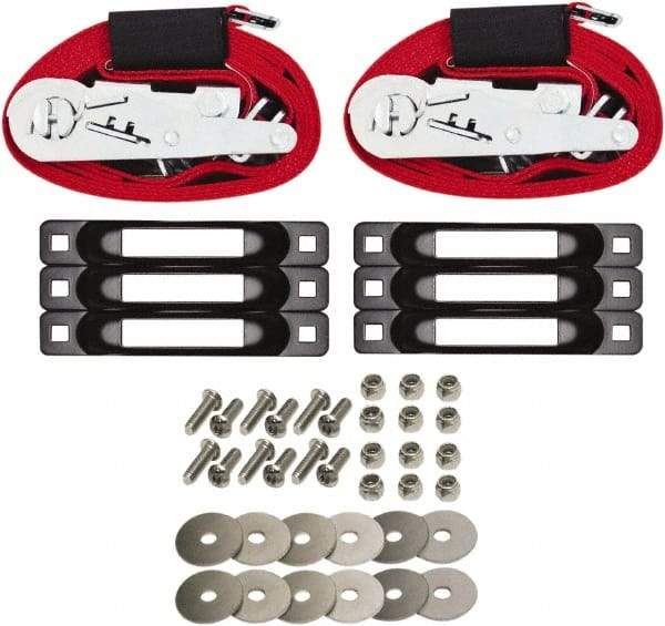 Snap-Loc - 16' Long x 2" Diam, Red Tie Down Strap Kit - Exact Tool & Supply