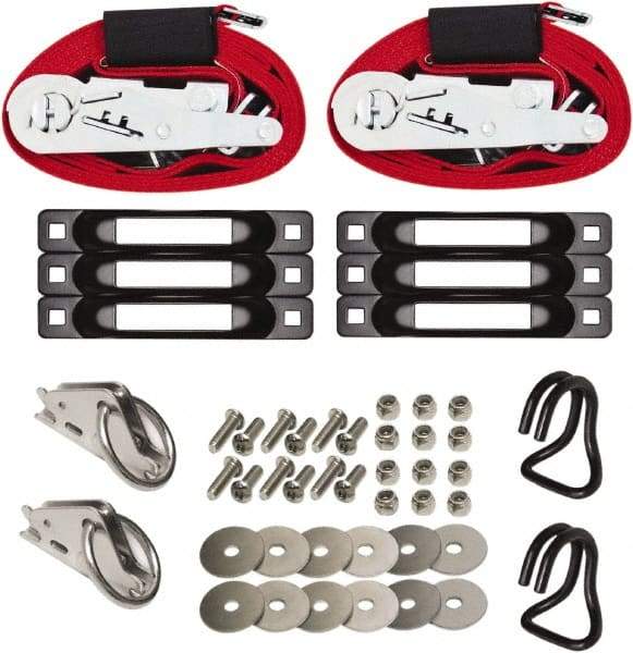 Snap-Loc - 16' Long x 2" Diam, Red Tie Down Strap Kit - Exact Tool & Supply
