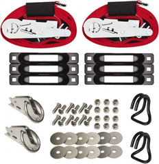 Snap-Loc - Tie Down Kit; Type: Tie Down Strap Kit ; Overall Length (Feet): 16.00 ; Head/Holder Diameter (Inch): 2 ; Color: Red ; Number of Hooks: 0 - Exact Tool & Supply