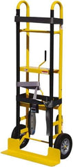 Snap-Loc - 400 Lb Capacity 61" OAH Appliance Hand Truck - Loop Handle, Steel, Solid Rubber Wheels - Exact Tool & Supply