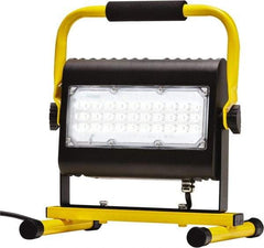 Probuilt Lighting - 120 Volt, 50 Watt, Electric, LED Portable Floor Work Light - 1,524mm Cord, 1 Head, 4,800 Lumens, Aluminum, 12" Long x 10" Wide x 9" High - Exact Tool & Supply