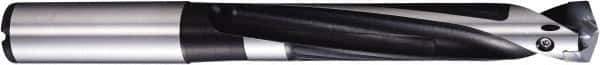Kyocera - 3/8 to 0.393" Diam, 1.5xD, 0.591" Max Depth, 1/2" Shank Diam, 2.9528" OAL, Replaceable Tip Drill - DA Insert, 095 Seat Size, SS 1.5xD Toolholder, Series Magic Drill DRA - Exact Tool & Supply