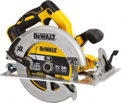 DeWALT - 20 Volt, 7-1/4" Blade, Cordless Circular Saw - 4,000 RPM, Lithium-Ion Batteries Not Included - Exact Tool & Supply