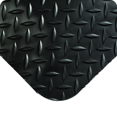 UltraSoft Diamond Plate Floor Mat - 2' x 3' x 15/16" Thick - (Black Diamond Plate) - Exact Tool & Supply