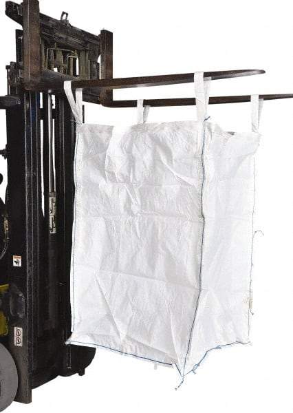 Vestil - 6 Lb Load Capacity, 1-7/8 Cu Yd, Polypropylene Fabric Hopper - 36" Wide x 36" Long x 55" High, White - Exact Tool & Supply