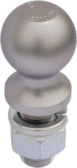 Vestil - 2" Diam, 2" Shank Length, Hitch Ball - 1" Shank Diam, 5,000 Lb Capacity, Chrome - Exact Tool & Supply