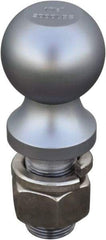 Vestil - 1-7/8" Diam, 2" Shank Length, Hitch Ball - 1" Shank Diam, 2,000 Lb Capacity, Chrome - Exact Tool & Supply
