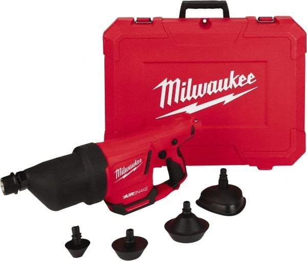 Milwaukee Tool - 12V Lithium-Ion Battery Battery Drain Cleaning Machine - For 1" to 4" Pipe - Exact Tool & Supply